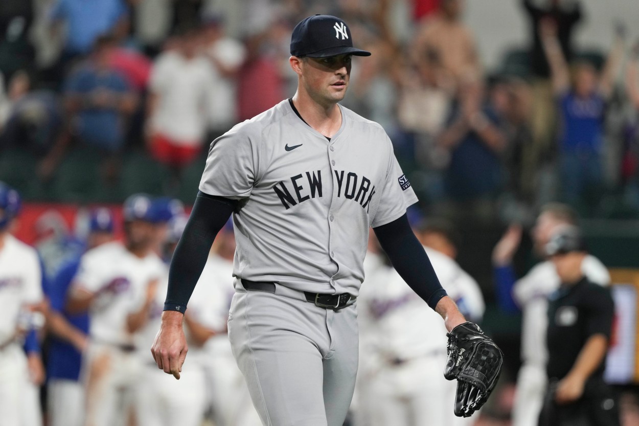 MLB: New York Yankees at Texas Rangers, clay holmes