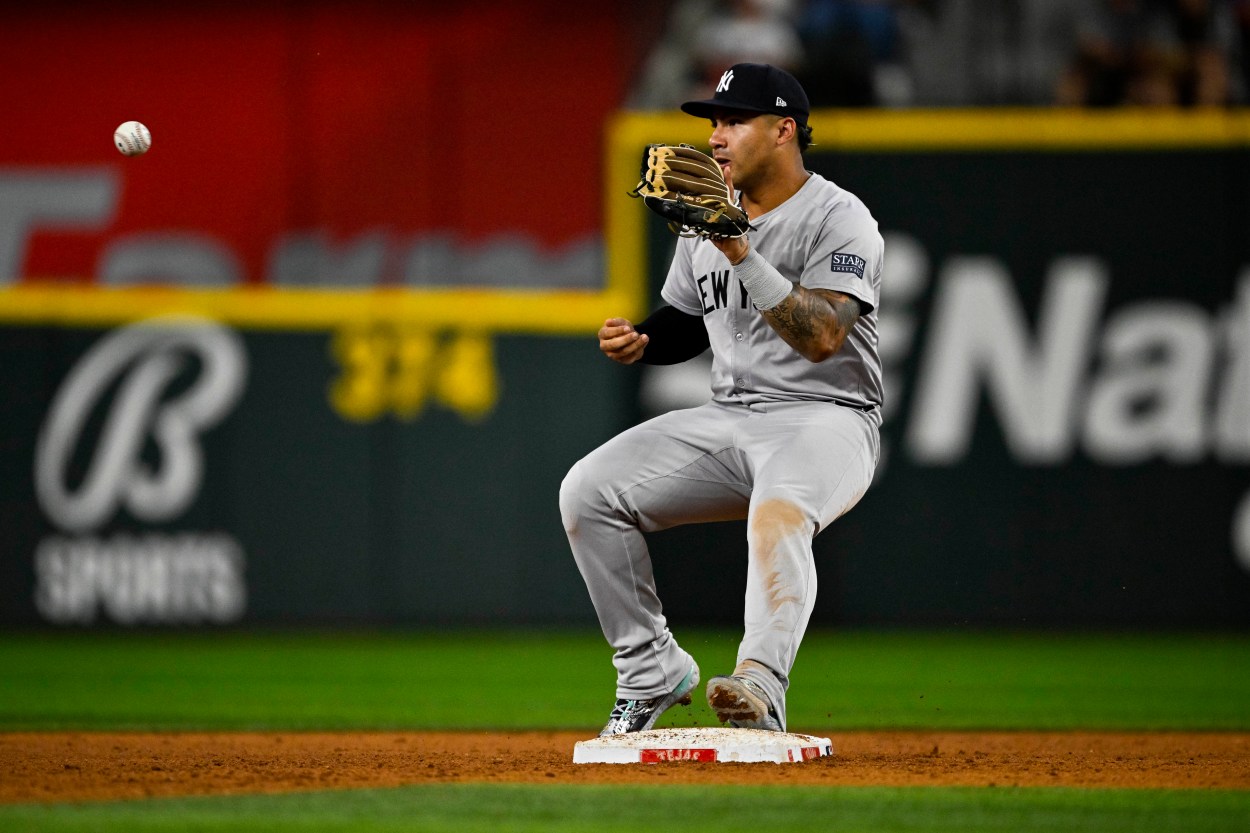 MLB: New York Yankees at Texas Rangers, gleyber torres