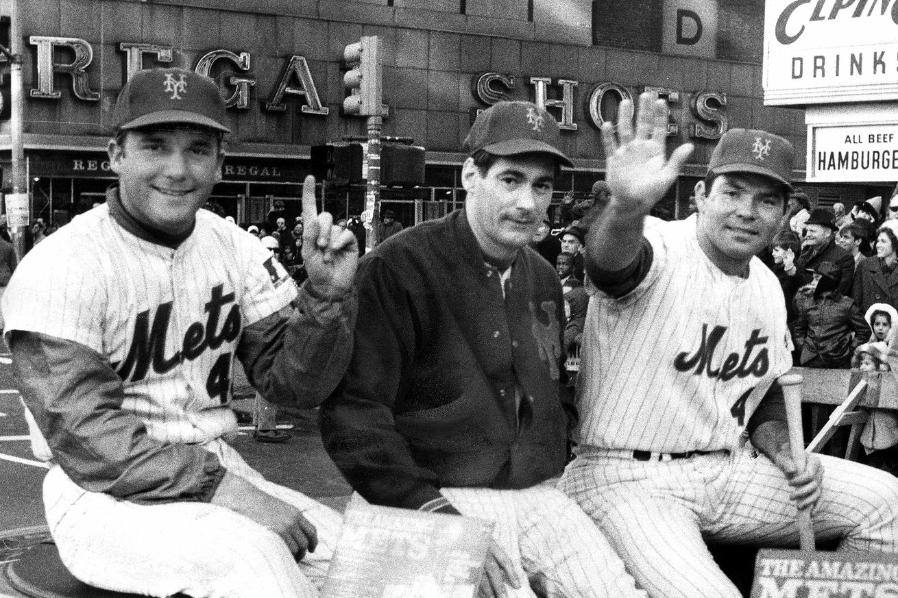 N.Y. Mets [l. to r.] Tug McGraw, Ron Taylor and Ron Swoboda