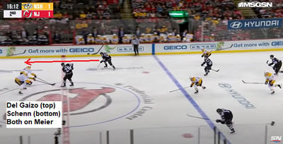 Hischier Goal #1: Two Predators, one Meier, and one open Hischier