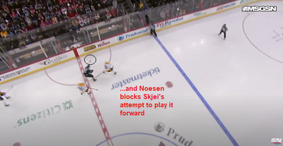 Hischier Goal #3: Noesen begins to win the puck!