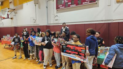 December 6, 2024: Brooklyn Nets forward Ziaire Williams at the Toys for Tots event at Madison Square Boys and Girls Club in Brooklyn, NY. 