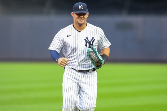 Sep 9, 2023; Bronx, New York, USA;  New York Yankees center fielder Jasson Dominguez (89) at Yankee Stadium. Mandatory Credit: Wendell Cruz-Imagn Images