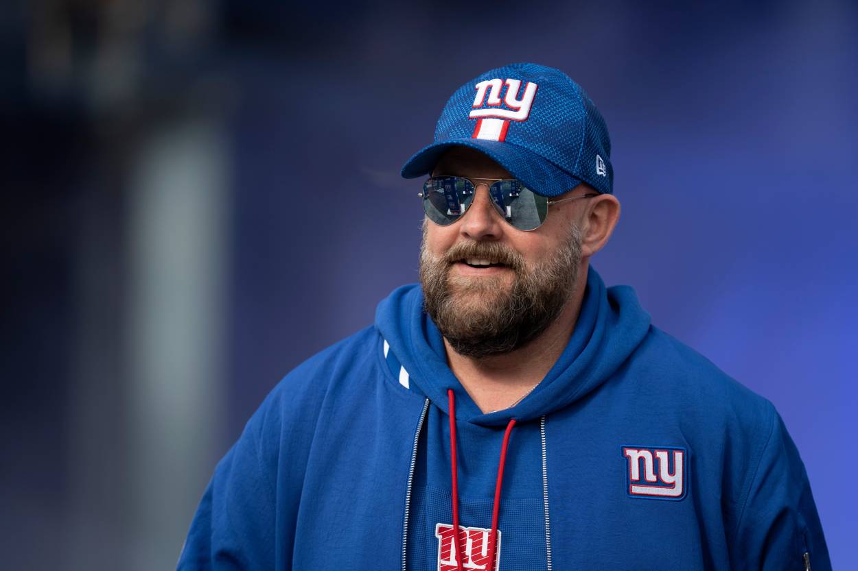 New York Giants head coach Brian Daboll walks out of the tunnel prior to the start of the a game between New York Giants and Indianapolis Colts at MetLife Stadium on Sunday, Dec. 29, 2024.