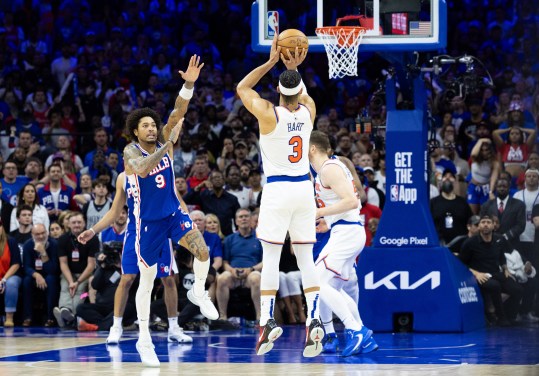 NBA: Playoffs-New York Knicks at Philadelphia 76ers