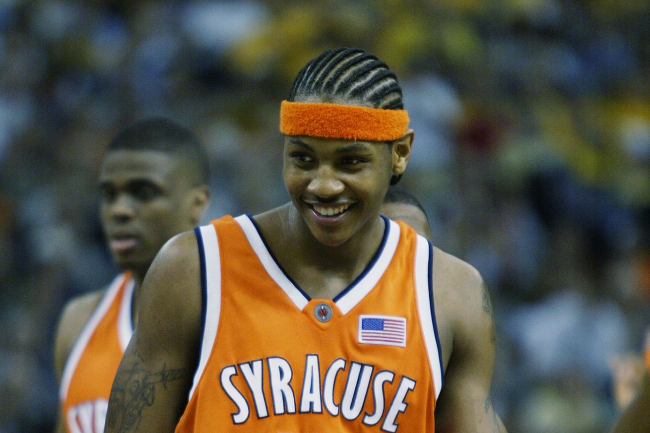 Carmelo Anthony smiles