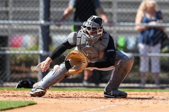 MLB: New York Yankees-Workouts, j.c. escarra