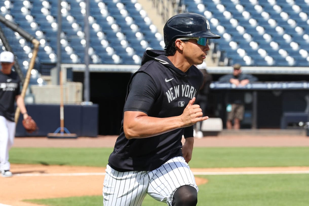 MLB: New York Yankees-Workouts, oswaldo cabrera