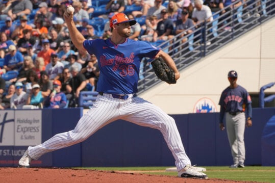 MLB: Spring Training-Houston Astros at New York Mets, clay holmes