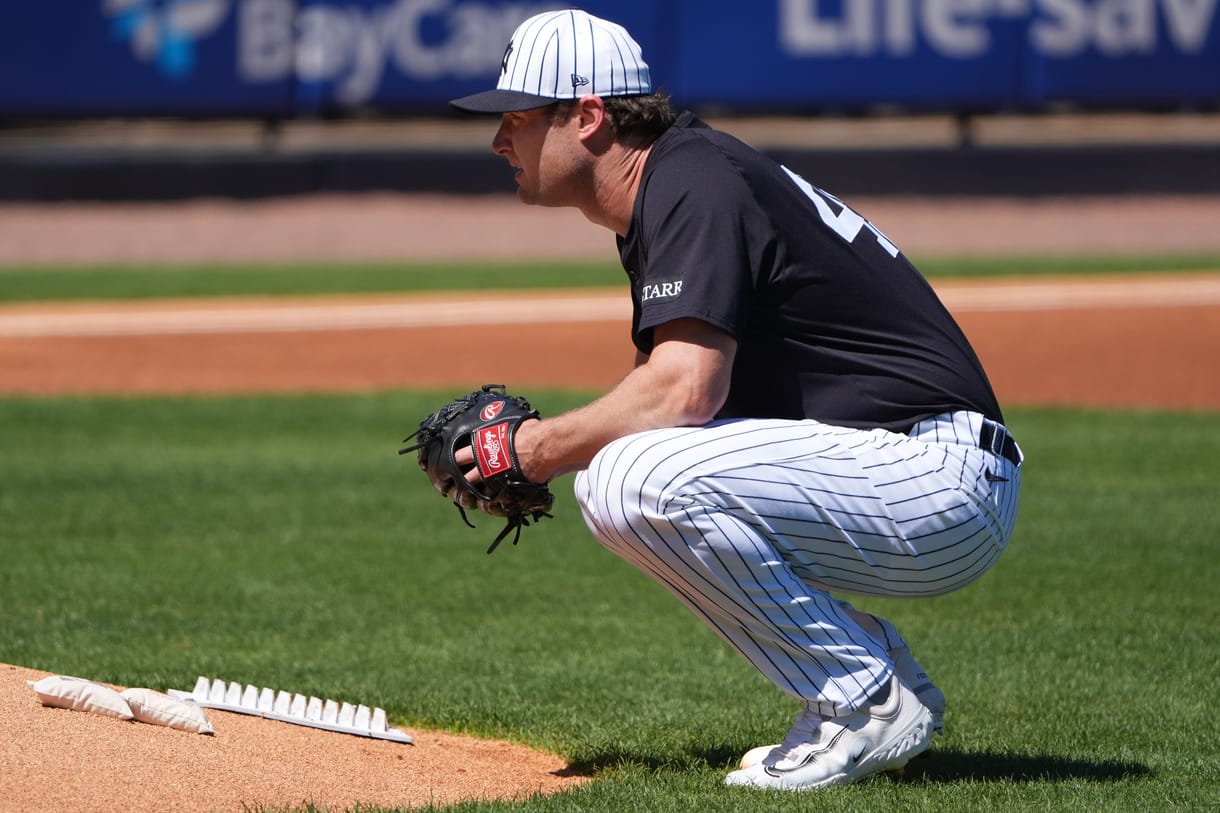 MLB: Spring Training-Minnesota Twins at New York Yankees, gerrit cole