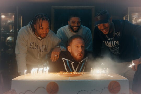 Villanova BFFs. AT&T Guaranteed Madness campaign. Donte DiVincenzo, Josh Hart, Jalen Brunson, Mikal Bridges.