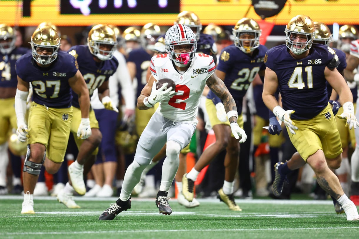 NCAA Football: CFP National Championship-Ohio State at Notre Dame, emeka egbuka, new york giants
